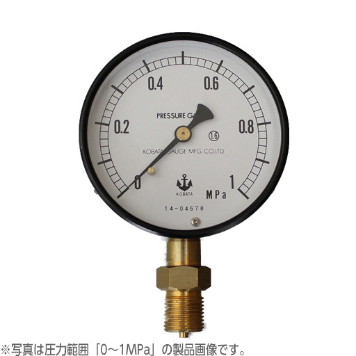 木幡計器製作所 圧力計 φ100／A型 AS 1／2 100 0-10MPa