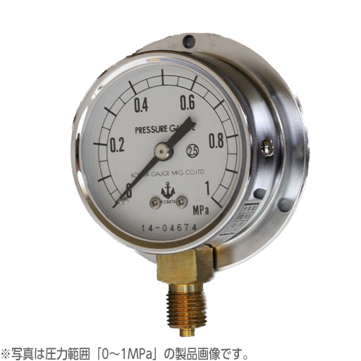 木幡計器製作所 圧力計 φ60／B型 BT 1／4 60 0-0.6MPa