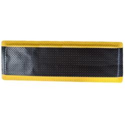 作業用足楽クッションシート 疲労軽減ラインマット 黒×黄　500×1,500×17.5  AR-1567  アラオ