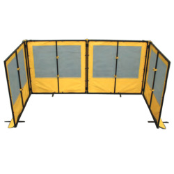 折りたたみ式飛散防止ネット　作柵（サクサク）　４分割ネットタイプ  IS113101  アイデアサポート[個人宅宅配不可]