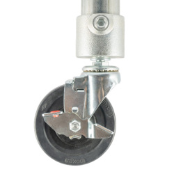 単管接続キャスター 50kgタイプ S-14-1C-100  自在型ストッパー付  ジョイント工業