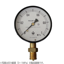 木幡計器製作所 圧力計 φ100／A型 AS 1／2 100 0-10MPa