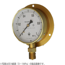 木幡計器製作所 圧力計 真空計 φ100／B型 BS 1／2 100 -0.1 - 0MPa