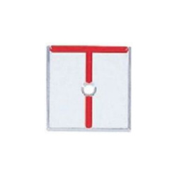 カクペタ付きアルミプレートT字 1穴  50×50×4mm  A50D1KAKUP  カクマル