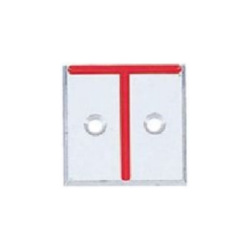 カクペタ付きアルミプレートT字 2穴  50×50×4mm  A50D2KAKUP  カクマル