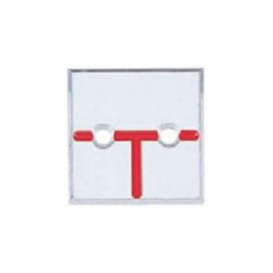 カクペタ付きアルミプレート半T字 2穴  50×50×4mm  A50E2KAKUP  カクマル