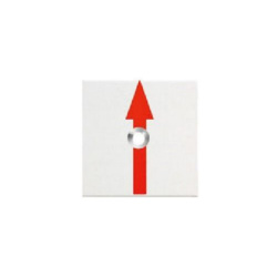 アルミ製境界プレート 横矢 1穴 35角  35×35×2mm  RAP35211  カクマル