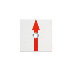 アルミ製境界プレート 横矢 1穴 40角  40×40×2mm  RAP40211  カクマル