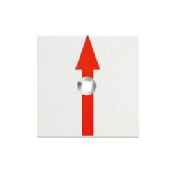 アルミ製境界プレート 横矢 1穴 50角  50×50×2mm  RAP50211  カクマル