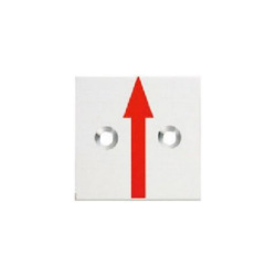 アルミ製境界プレート 横矢 2穴 40角  40×40×2mm  RAP40221  カクマル