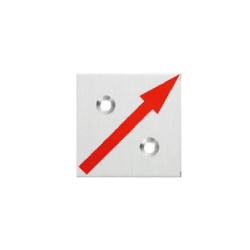 アルミ製境界プレート 斜矢 2穴 35角  35×35×2mm  RAP35222  カクマル
