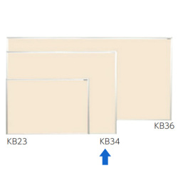 壁掛用ツーウェイ掲示板  KB34  アイボリー  1210×910mm  馬印