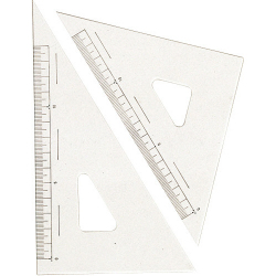 三角定規 目盛付 180mm 厚さ2mm 目盛140mm No.13-122