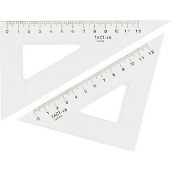 タクト三角定規 目盛付 150mm 厚さ1.5mm 目盛120mm 15SG