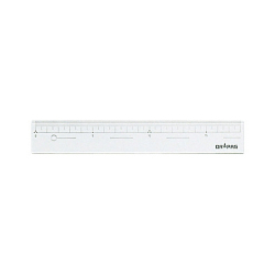 直定規 目盛付 アクリル製 18cm 幅30mm 厚さ2mm No.15-218