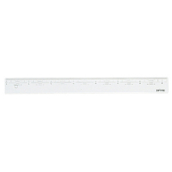 直定規 目盛付 アクリル製 36cm 幅34mm 厚さ3mm No.15-236