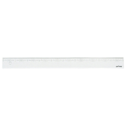 直定規 目盛付 アクリル製 50cm 幅43mm 厚さ3mm No.15-250
