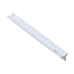カラー三角スケール オリジナル 15cm グレー No.16-246