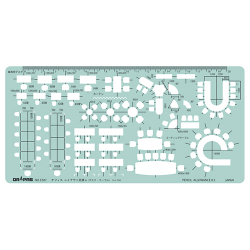 テンプレート オフィスレイアウト定規A 1:100 No.31-E507