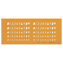 テンプレート 数字 L-6