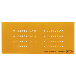 テンプレート L-細2 数字 細字2 細字2