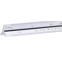 FCスケール FAX・COPYスケール 15cm ポケット型 プラスチック製 No.16-155