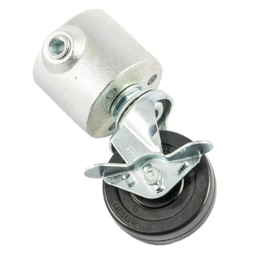 単管接続キャスター 30kgタイプ S-14-1C-65 自在型ストッパー付