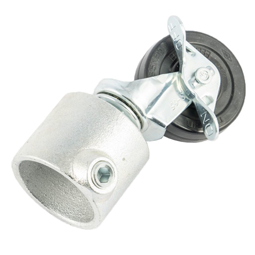 単管接続キャスター 30kgタイプ S-14-1C-65 自在型ストッパー付