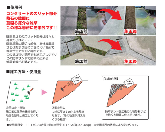 防草砂 表土被覆材 防草サンド 15kg 雑草を抑える砂 マツモト産業