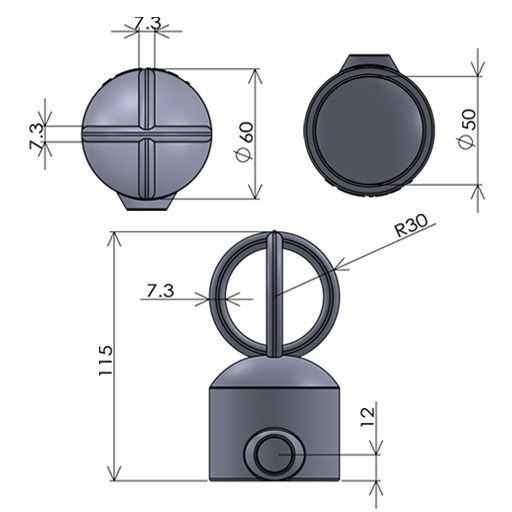 単管キャップ 11-1C-O 王冠 リードキャップ ジョイント工業