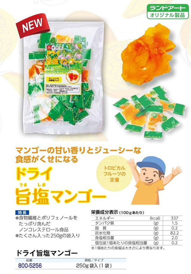 熱中症対策 ドライ旨塩マンゴー 250g [猛暑対策 塩分補給 ドライフルーツ]