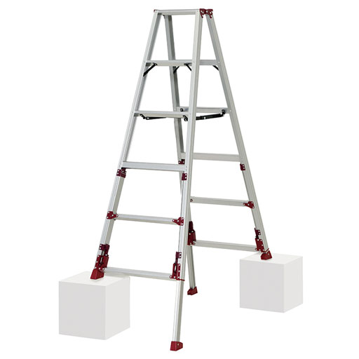 四脚アジャスト式専用脚立 スタッピー 質量：8.4kg SXJ-180A ピカ