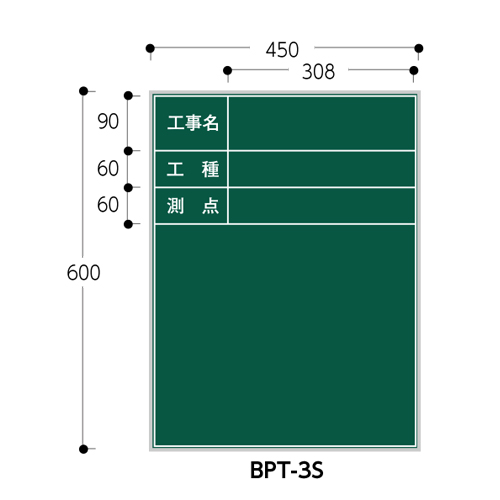 スチール製　耐水黒板