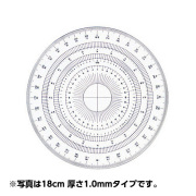 半額 50％OFFの通販 アクリル製 分度器 全円分度器 No.16-511 厚さ1.0mm 12cm コレクション