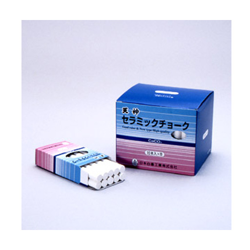 日本白墨工業 セラミックチョーク CCH-1／白 炭酸カルシウム製80本入り