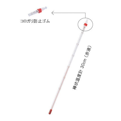 赤液棒状温度計 0220-00 0~50℃ 佐藤計量器