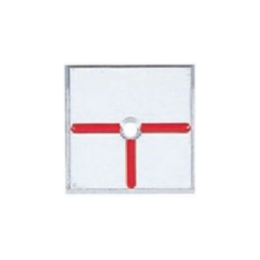 カクペタ付きアルミプレート半T字 1穴  50×50×4mm  A50E1KAKUP  カクマル