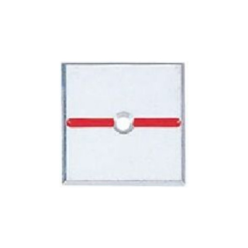 カクペタ付きアルミプレートマイナス 1穴  50×50×4mm  A50F1KAKUP  カクマル