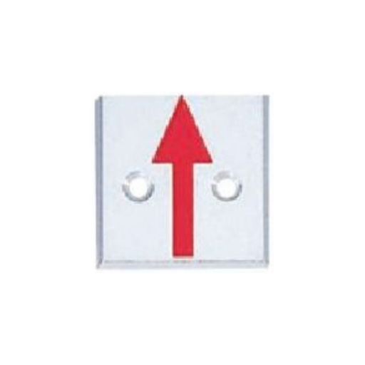カクペタ付きアルミプレート横矢 2穴  50×50×4mm  A50A2KAKUP  カクマル