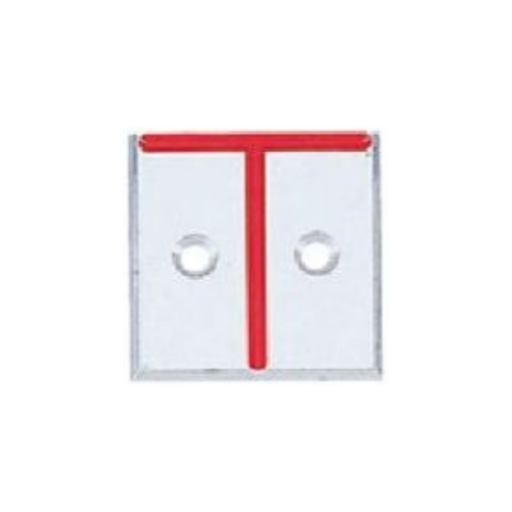 カクペタ付きアルミプレートT字 2穴  50×50×4mm  A50D2KAKUP  カクマル