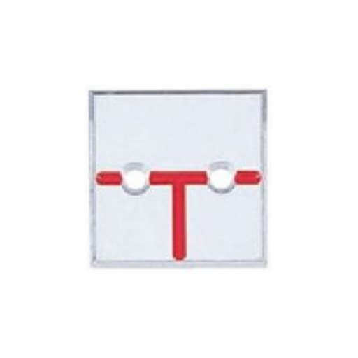 カクペタ付きアルミプレート半T字 2穴  50×50×4mm  A50E2KAKUP  カクマル