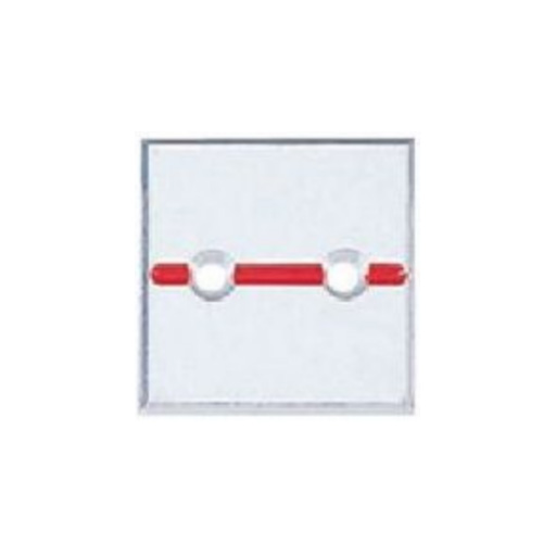 カクペタ付きアルミプレートマイナス2穴  50×50×4mm  A50F2KAKUP  カクマル