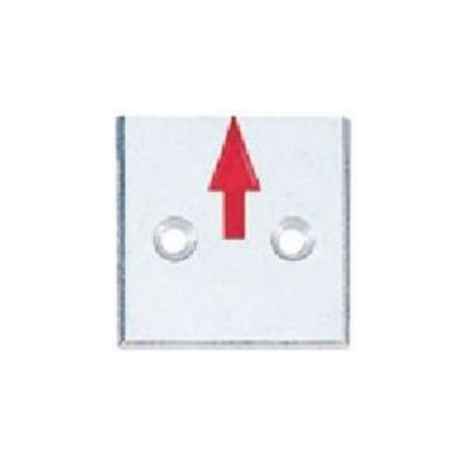 カクペタ付きアルミプレート半横矢 2穴  50×50×4mm  A50G2KAKUP  カクマル