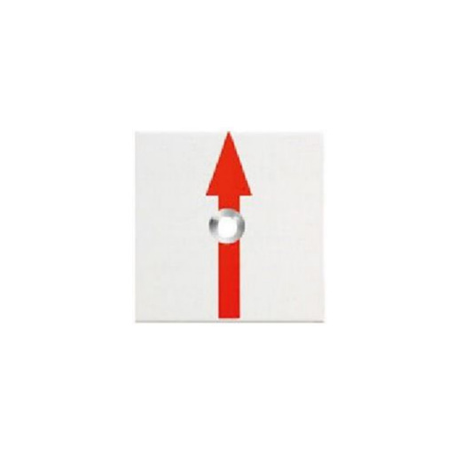 アルミ製境界プレート 横矢 1穴 35角  35×35×2mm  RAP35211  カクマル