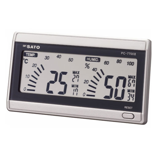 デジタル温湿度計 ルームナビ  PC-7700II ／ 1069-00  佐藤計量器