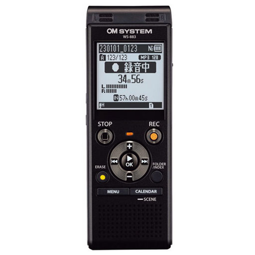 ICレコーダー ブラック 8GB ニッケル電池  WS-883  OM SYSTEM