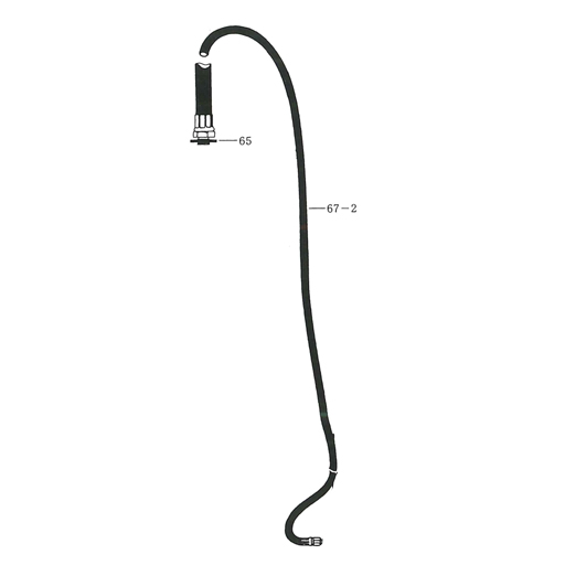NK-スプレヤー部品 67-2 ホース両端金具付2m（65 ガスケット付）