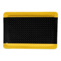 作業用足楽クッションシート 疲労軽減ラインマット 黒×黄　500×750×17.5  AR-1566  アラオ
