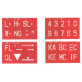 マイゾックス マーキングプレート マー坊 MB70 文字高70mm／4種入