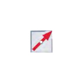 アルミプレート 固定タイプ／50×50×4mm 1穴・斜矢 A50B1 カクマル